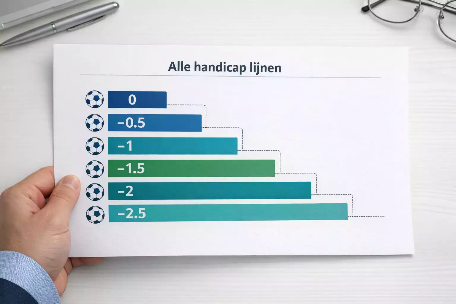 Overzichtelijk schema van alle Asian Handicap lijnen van 0 tot 2.5