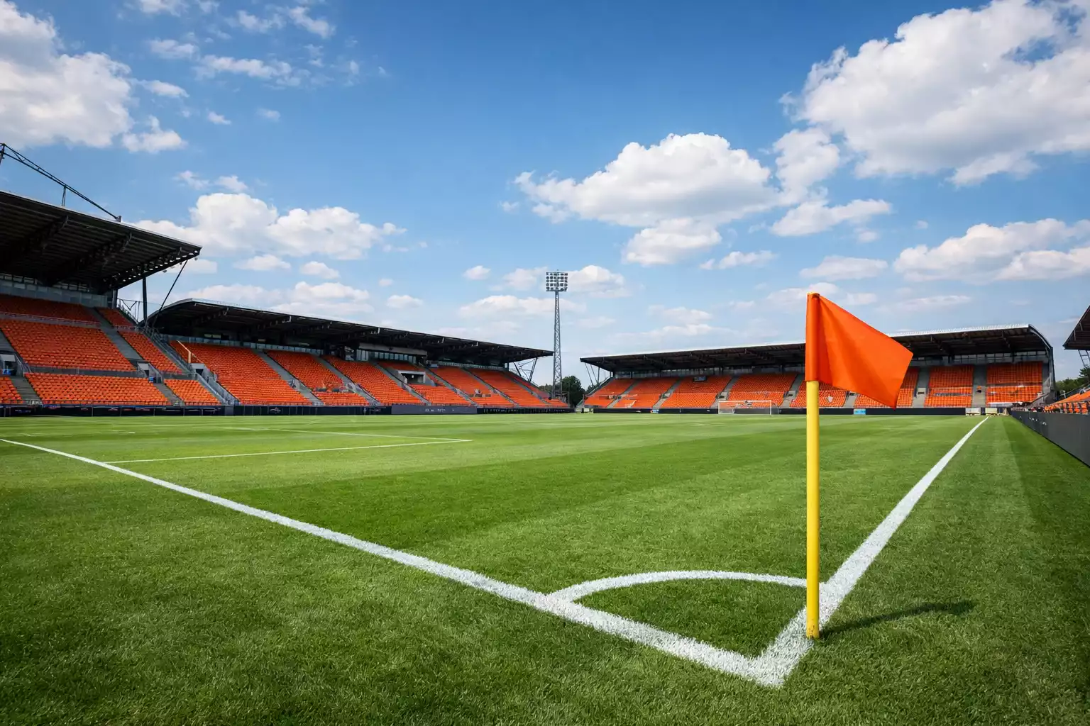 Eredivisie stadion met Nederlandse voetbalcompetitie focus