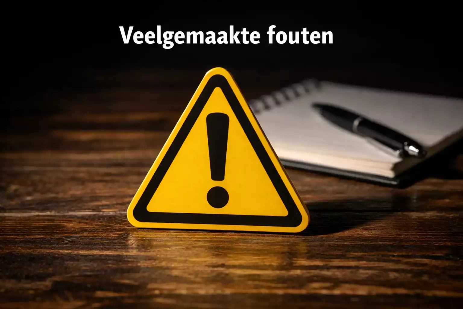 Waarschuwingssymbool bij wedden dat veelgemaakte fouten aanduidt